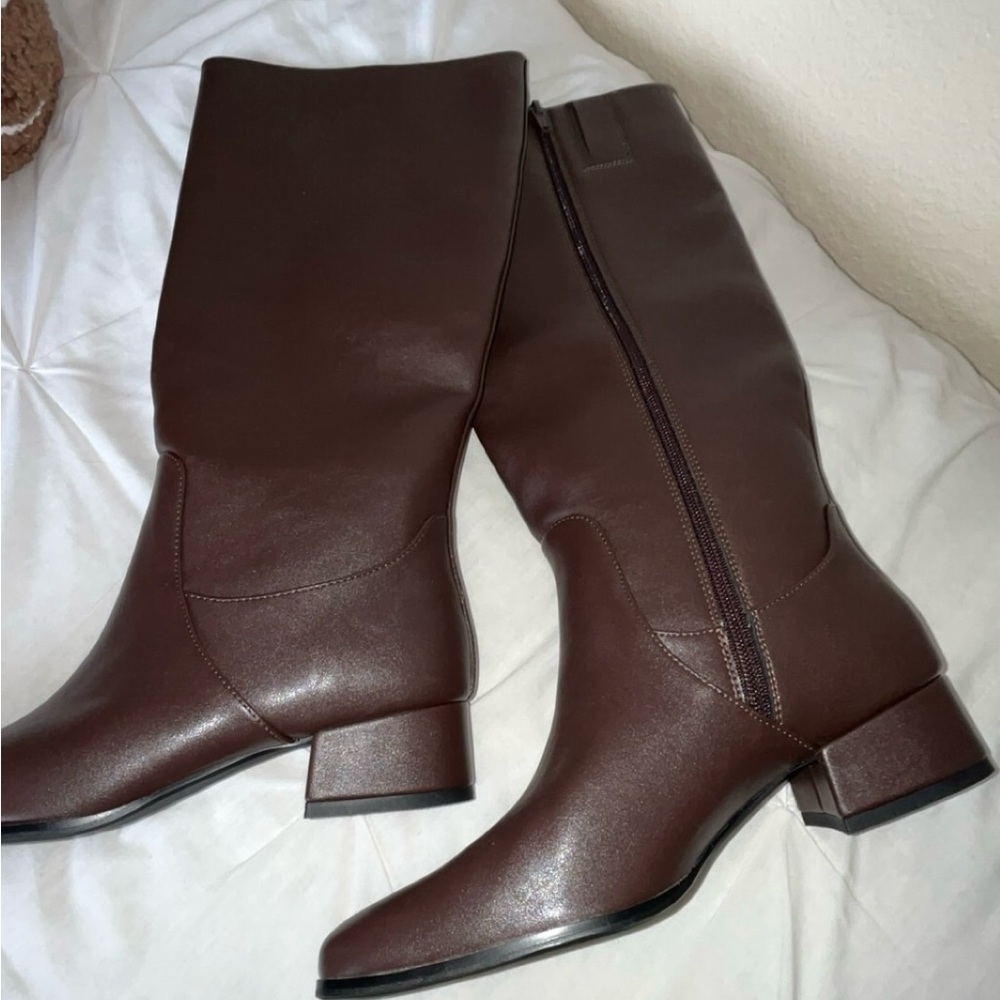 NWOT Target Universal Thread Calf-High Chocolate … - image 4
